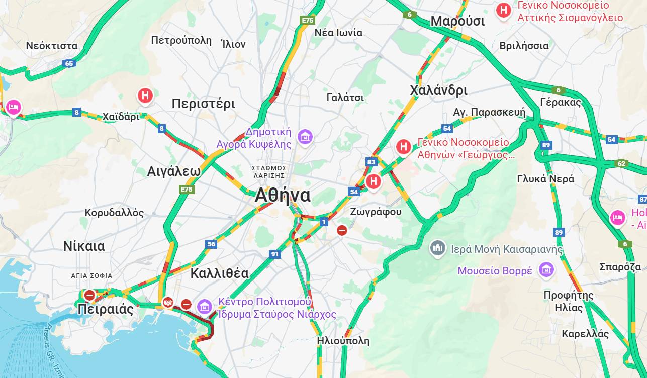 Κίνηση στους δρόμους: Πού καταγράφονται προβλήματα-1