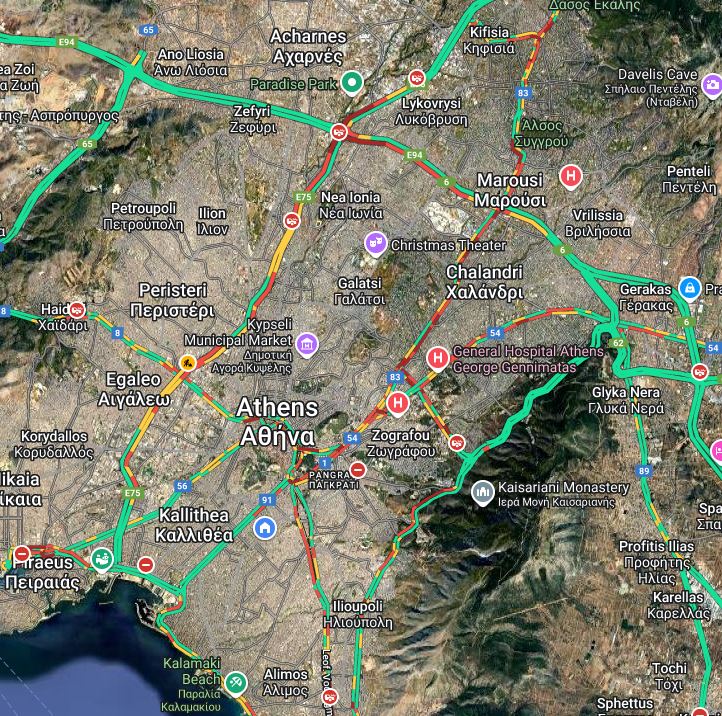 Κίνηση στους δρόμους: Στο κόκκινο ο Κηφισός, καθυστερήσεις σε Αττική Οδό και κέντρο-1