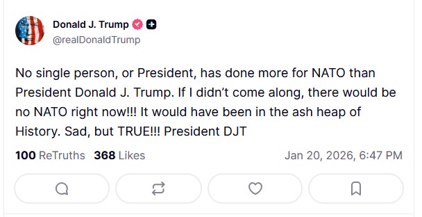 Τραμπ: Αν δεν υπήρχα, το ΝΑΤΟ θα ήταν στον σκουπιδοτενεκέ της Ιστορίας-1