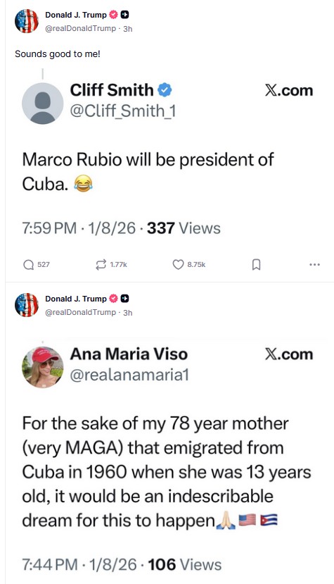 «Σύντομα»: Ο Τραμπ προαναγγέλλει εξελίξεις στην Κούβα με σειρά αναρτήσεων-2