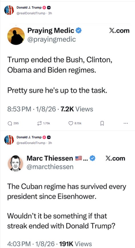 «Σύντομα»: Ο Τραμπ προαναγγέλλει εξελίξεις στην Κούβα με σειρά αναρτήσεων-3