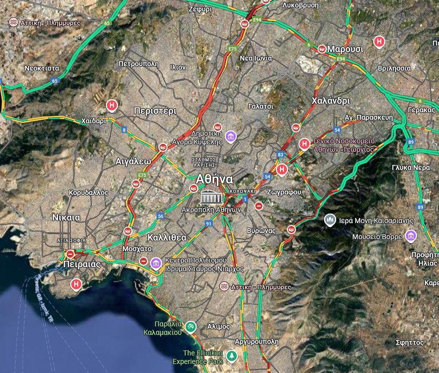 Κακοκαιρία: Καταιγίδα τώρα στην Αττική – Χαλαζόπτωση στα νότια προάστια-1