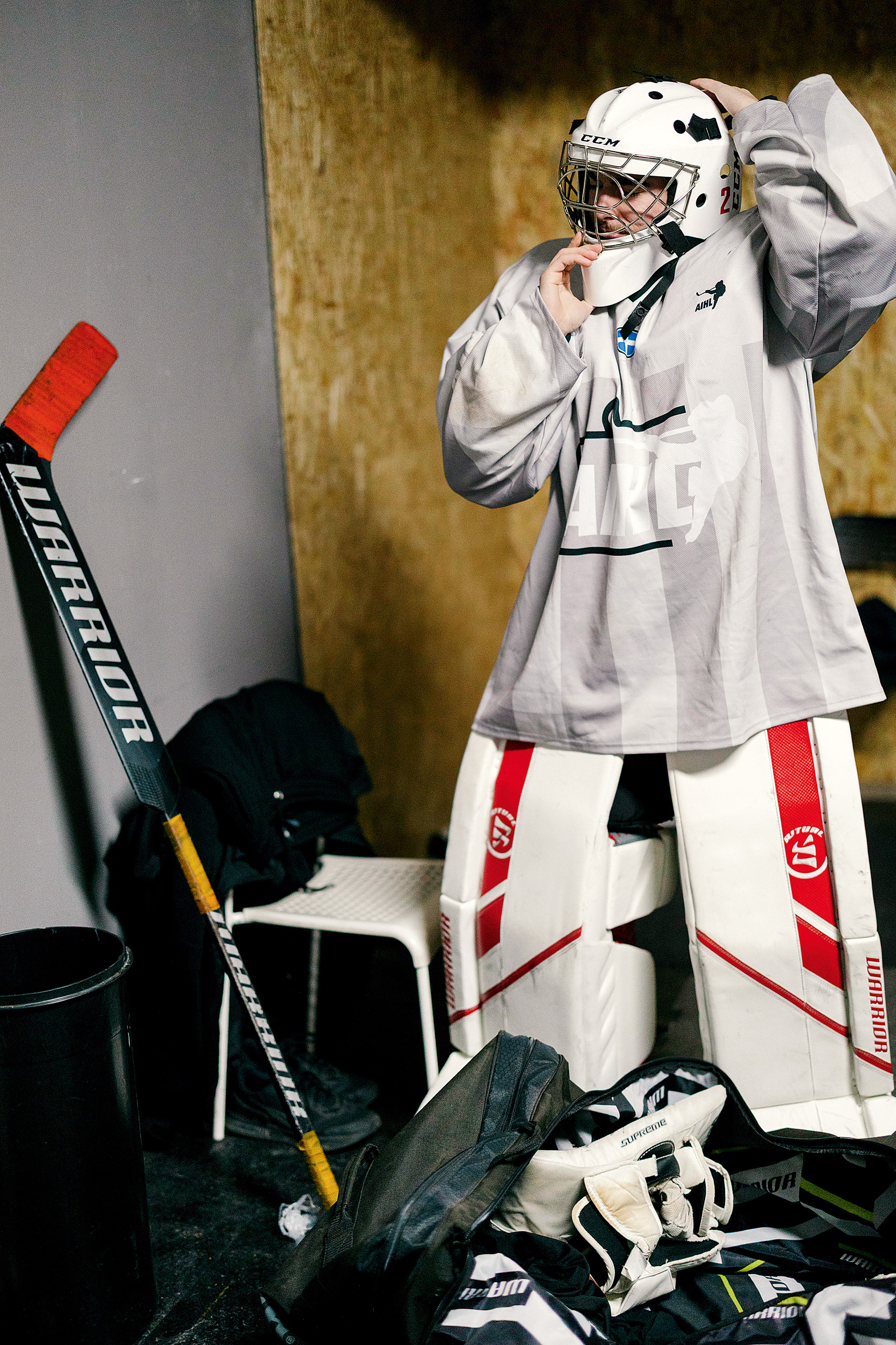 Σε έναν αγώνα ice hockey, στο παγοδρόμιο του Ελαιώνα-2