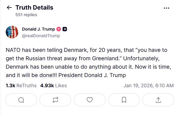 Τραμπ για Γροιλανδία: «Τώρα είναι η ώρα, και θα γίνει!!!»-1