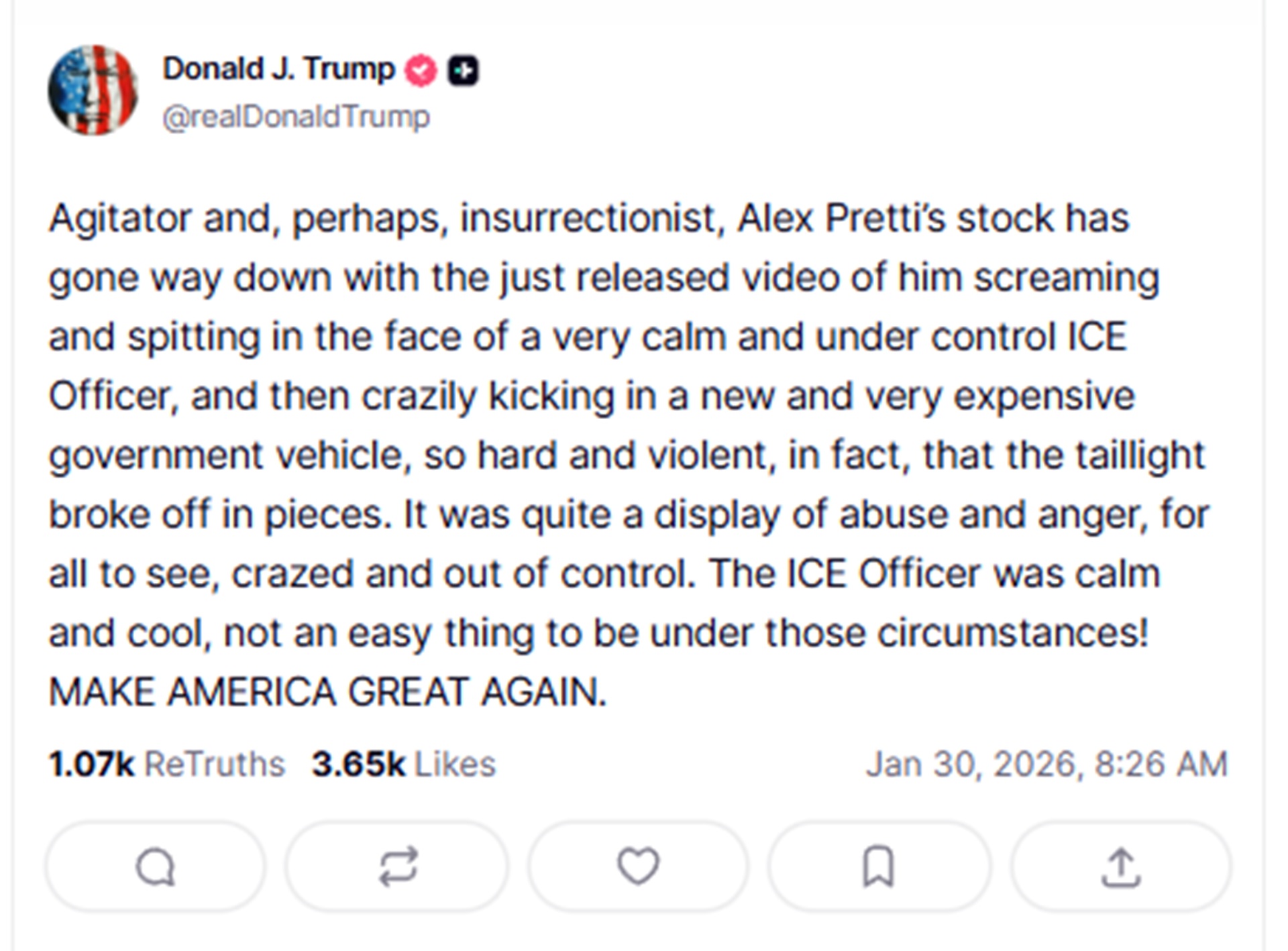 Τραμπ κατά Αλεξ Πρέτι: «Ηταν υποκινητής ταραχών και ενδεχομένως στασιαστής»-1