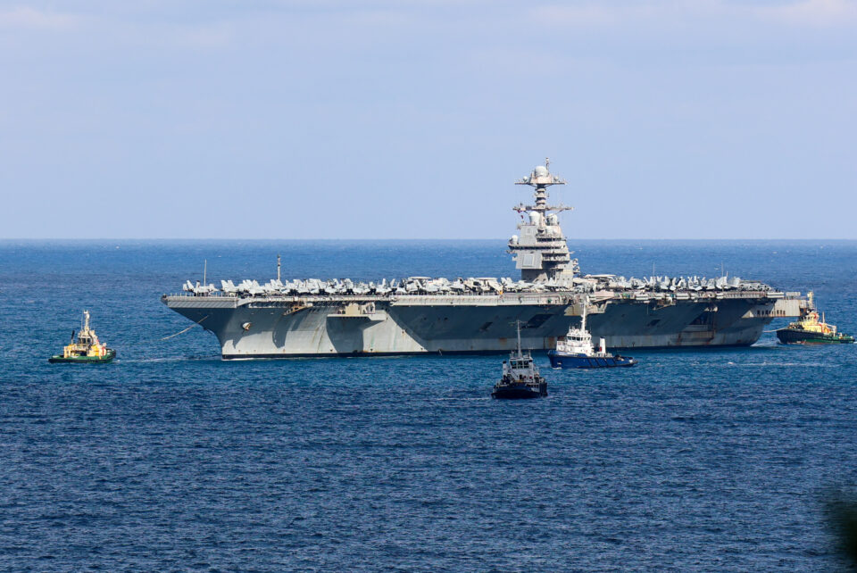 Στη Σούδα το μεγαλύτερο αεροπλανοφόρο στον κόσμο USS Gerald R. Ford (εικόνες – βίντεο)-6