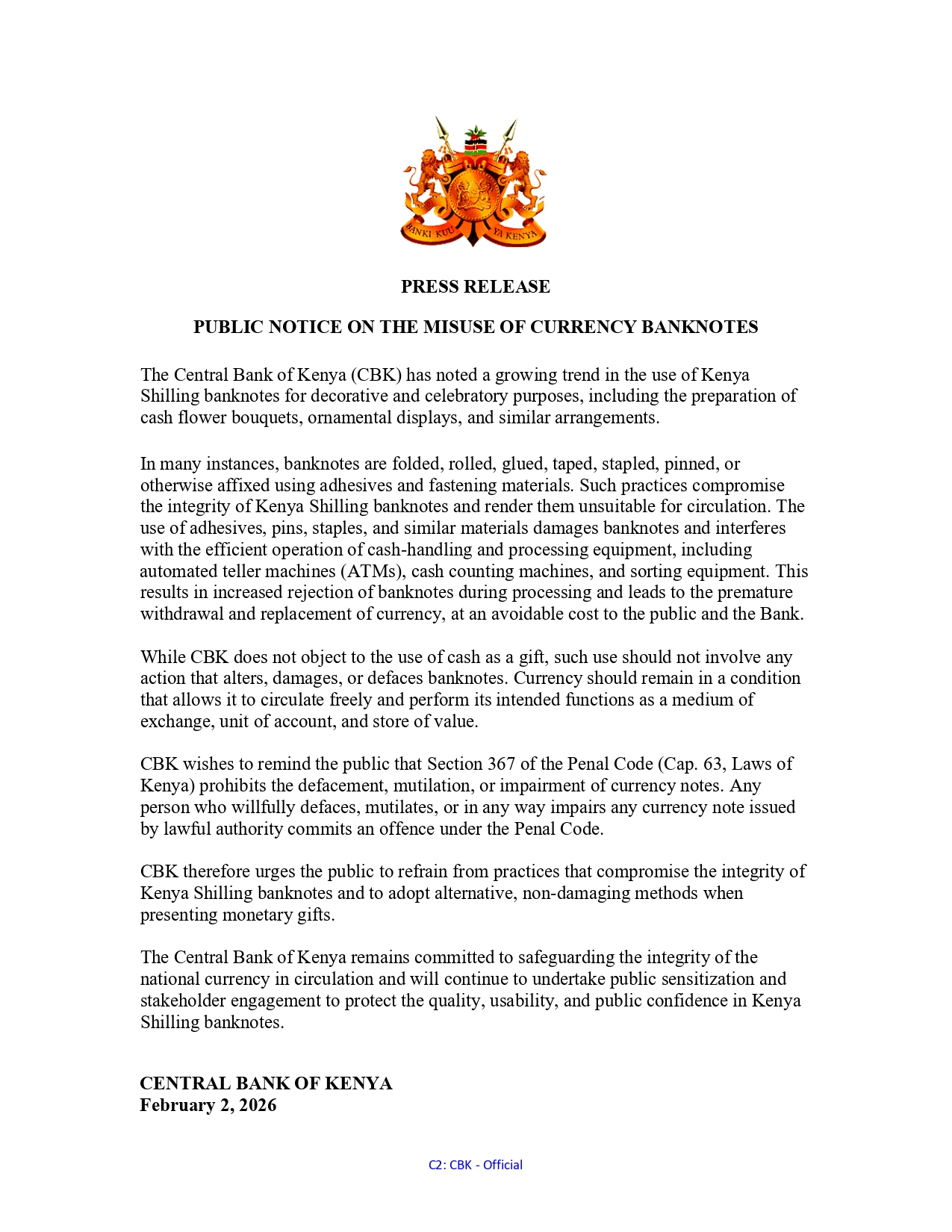 Κένυα: Τα μπουκέτα… μετρητών στέλνουν τους ερωτευμένους φυλακή-1