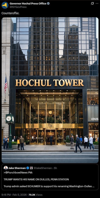 ΗΠΑ: Ο Τραμπ θέλει τώρα το όνομά του στο αεροδρόμιο Ντάλες και στον σταθμό Πεν-1