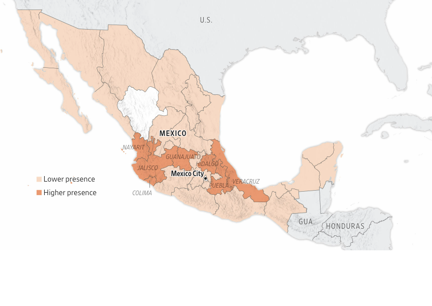 Μεξικό: Σε ποιες περιοχές κυριαρχούν τα καρτέλ – Χάρτες-1
