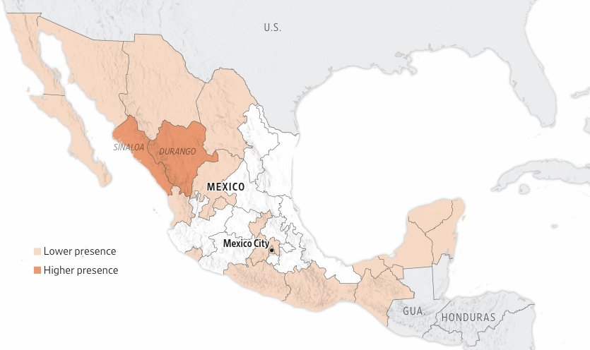Μεξικό: Σε ποιες περιοχές κυριαρχούν τα καρτέλ – Χάρτες-2