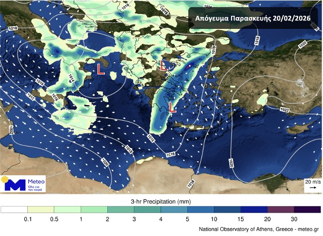 Ψυχρό μέτωπο φέρνει καταιγίδες, χαλάζι και σκόνη – Οι χάρτες του meteo-2