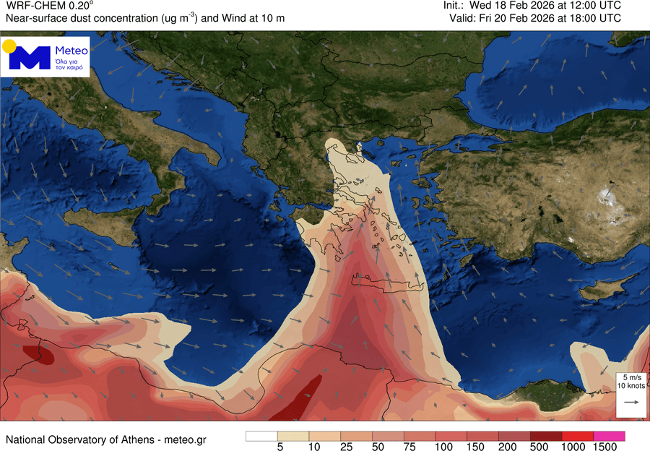 Ψυχρό μέτωπο φέρνει καταιγίδες, χαλάζι και σκόνη – Οι χάρτες του meteo-3