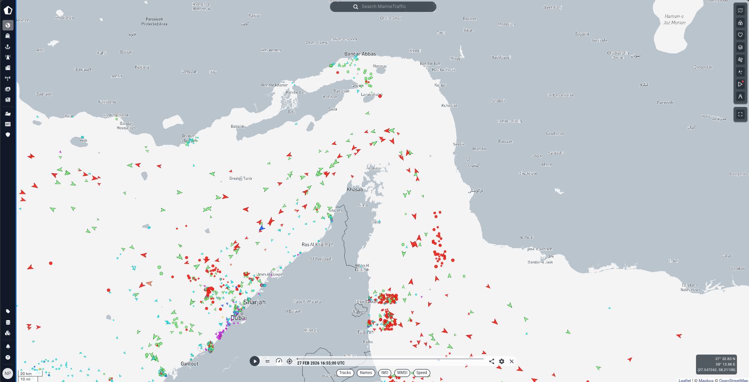 Στο παρατηρητήριο του MarineTraffic: Βάρδια στον Περσικό από τις οθόνες της Ομόνοιας-2