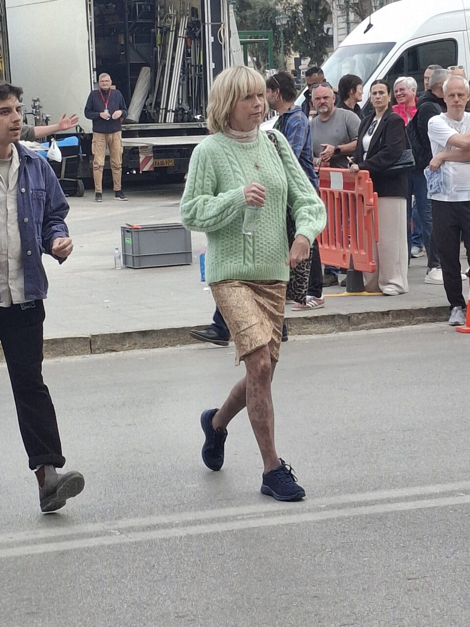 Ο Μπραντ Πιτ στην πλατεία Κοτζιά για γυρίσματα-2