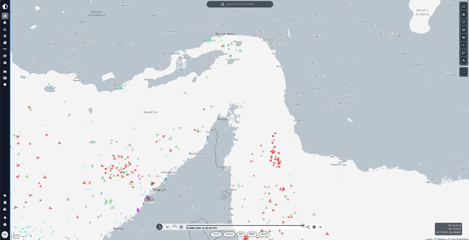 Στο παρατηρητήριο του MarineTraffic: Βάρδια στον Περσικό από τις οθόνες της Ομόνοιας-3