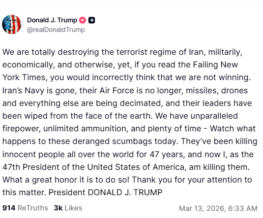 Ο Τραμπ προαναγγέλλει νέο χτύπημα στο Ιράν: «Δείτε τι θα συμβεί σήμερα σε αυτά τα παρανοϊκά καθάρματα»-1