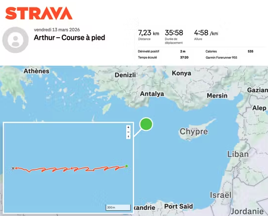 Το τζόγκινγκ ενός αξιωματικού αποκάλυψε τη θέση του αεροπλανοφόρου «Σαρλ Ντε Γκωλ»-1