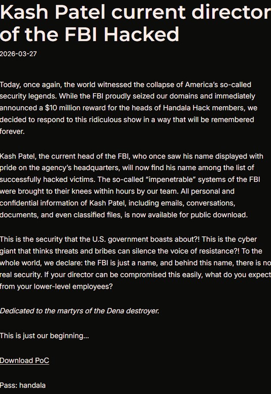 Ιρανοί χάκερ πίσω από την παραβίαση e-mail του Κας Πατέλ – Το υλικό «φαίνεται αυθεντικό»-1