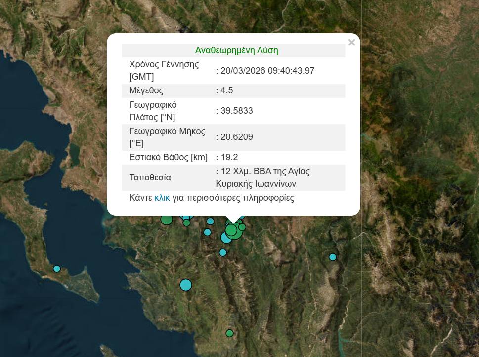Μπαράζ σεισμικών δονήσεων στην Ηπειρο-1