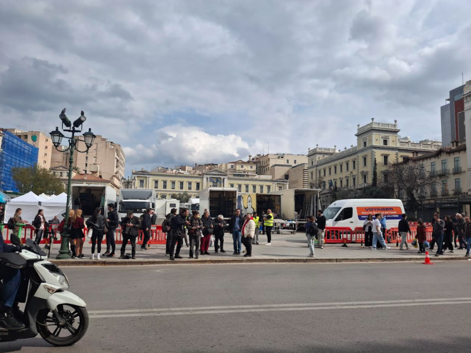 Ο Μπραντ Πιτ στην πλατεία Κοτζιά για γυρίσματα-4