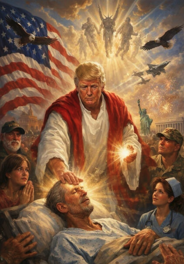 Οι συμβολισμοί πίσω από την ΑΙ εικόνα με τον «μεσσία» Τραμπ -1