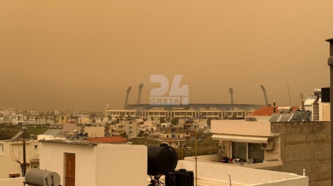 Αφρικανική σκόνη «πνίγει» την Κρήτη – Σοβαρά προβλήματα στο αεροδρόμιο Ηρακλείου-3