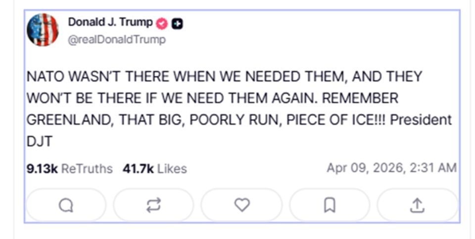 Τραμπ για ΝΑΤΟ: Δεν ήταν εκεί όταν το χρειαστήκαμε και δεν θα είναι αν το ξαναχρειαστούμε-1