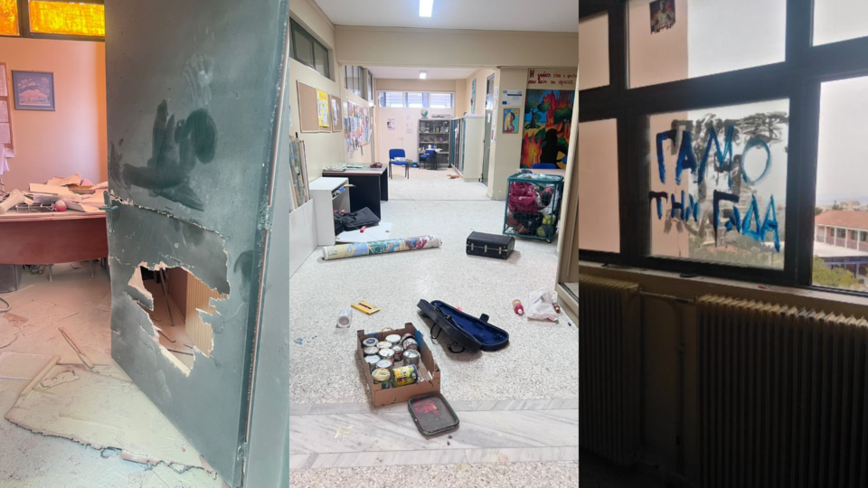 Γλυφάδα: Βανδάλισαν το 5ο Γυμνάσιο – Λύκειο, έκλεψαν υπολογιστές και χρήματα (εικόνες)-1