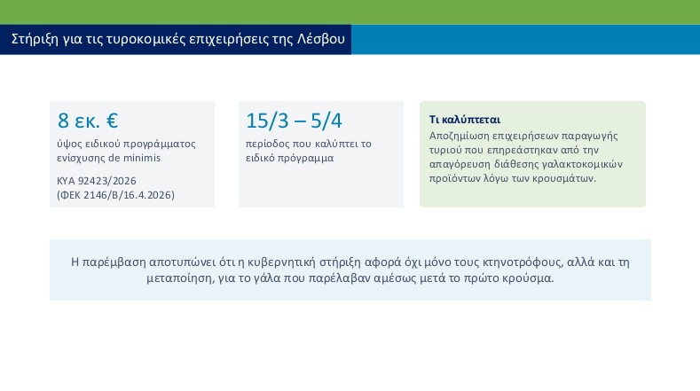 Αφθώδης πυρετός στη Λέσβο: Οι τέσσερις άξονες του πακέτου στήριξης στους πληγέντες-5
