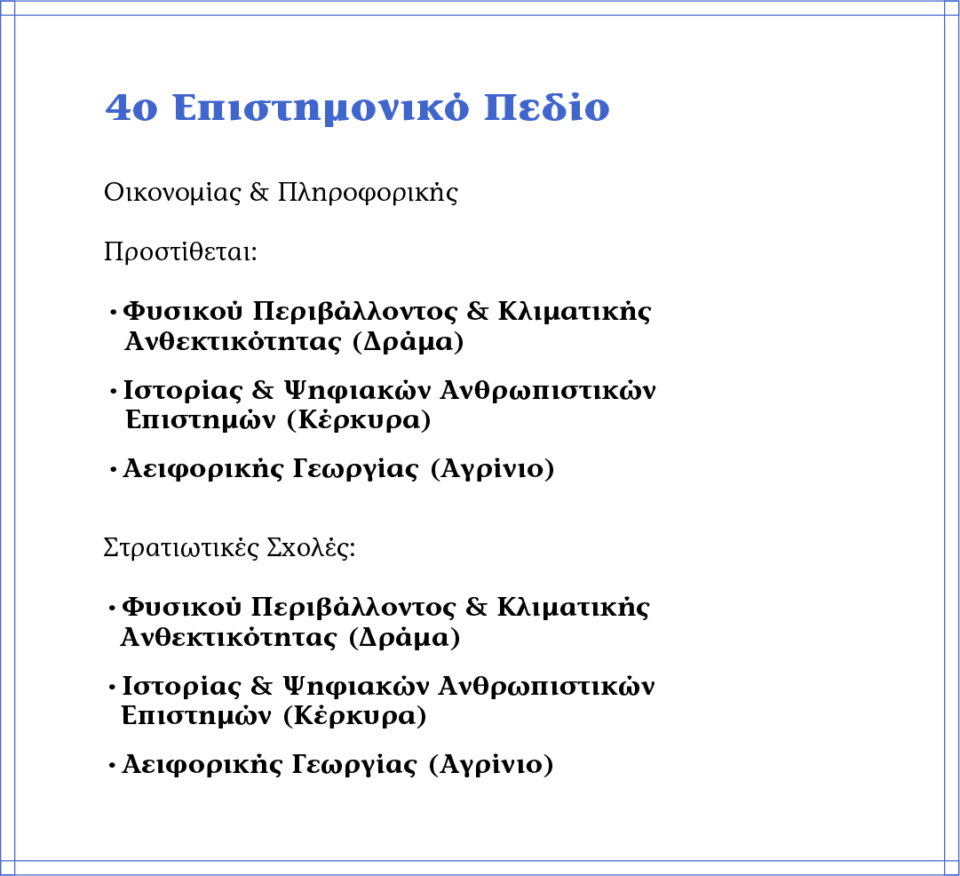 Ευκαιρίες και παγίδες στον νέο «χάρτη» των μηχανογραφικών-8