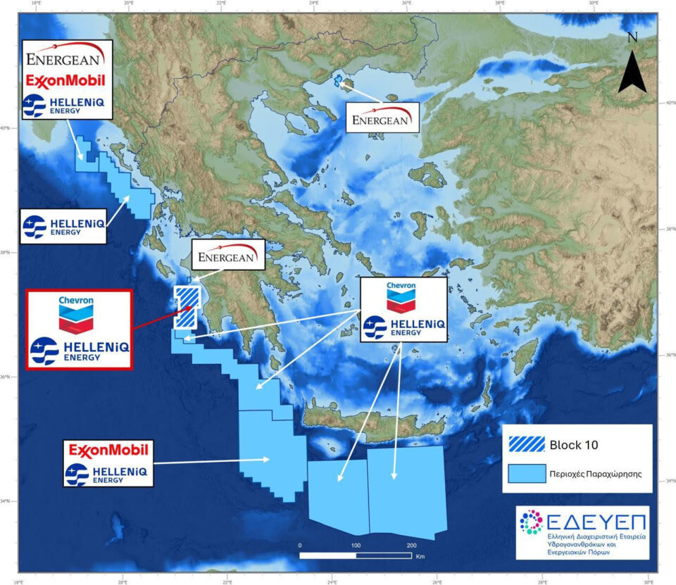 Υδρογονάνθρακες: Η Chevron μπαίνει με 70% στο οικόπεδο 10-1
