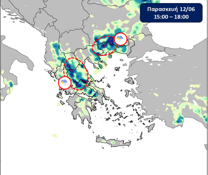 Κακοκαιρία «εξπρές» προ των πυλών – Οι περιοχές που θα επηρεαστούν  (Χάρτες)-1