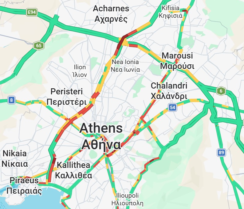 Καραμπόλα στον Κηφισό – Μποτιλιάρισμα στην άνοδο-1