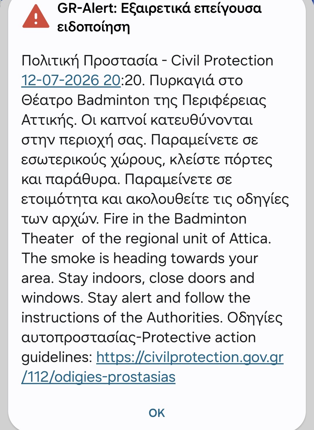 Υπό πλήρη έλεγχο η φωτιά στο Μπάντμιντον – Ερευνα για τα αίτια-1